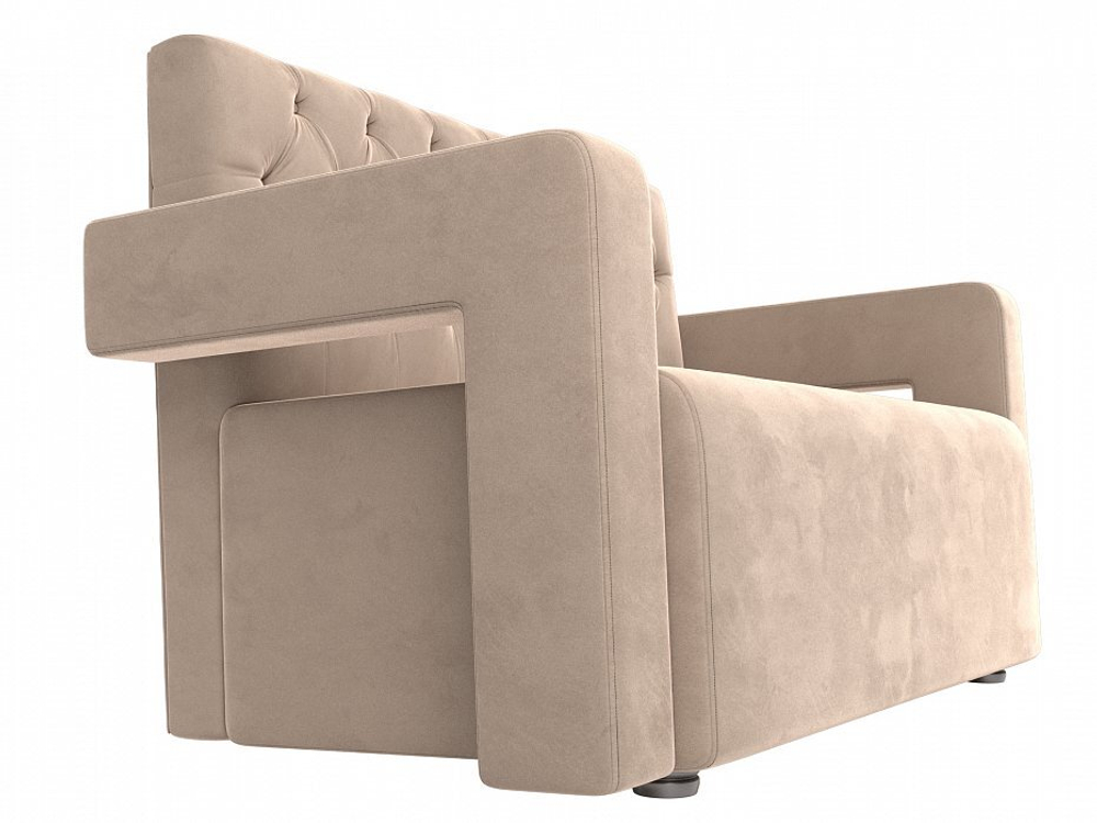 Диван кухонный прямой Рамос Люкс 2-х местный, Бежевый, Велюр, 109070