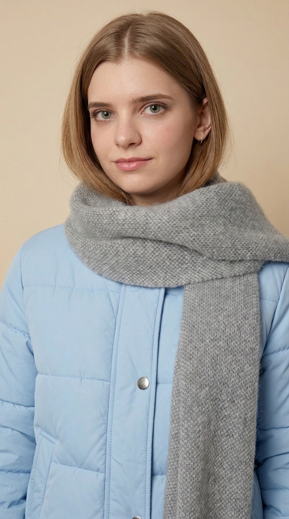 Оренбургский шарф Ш204-03/02 серый