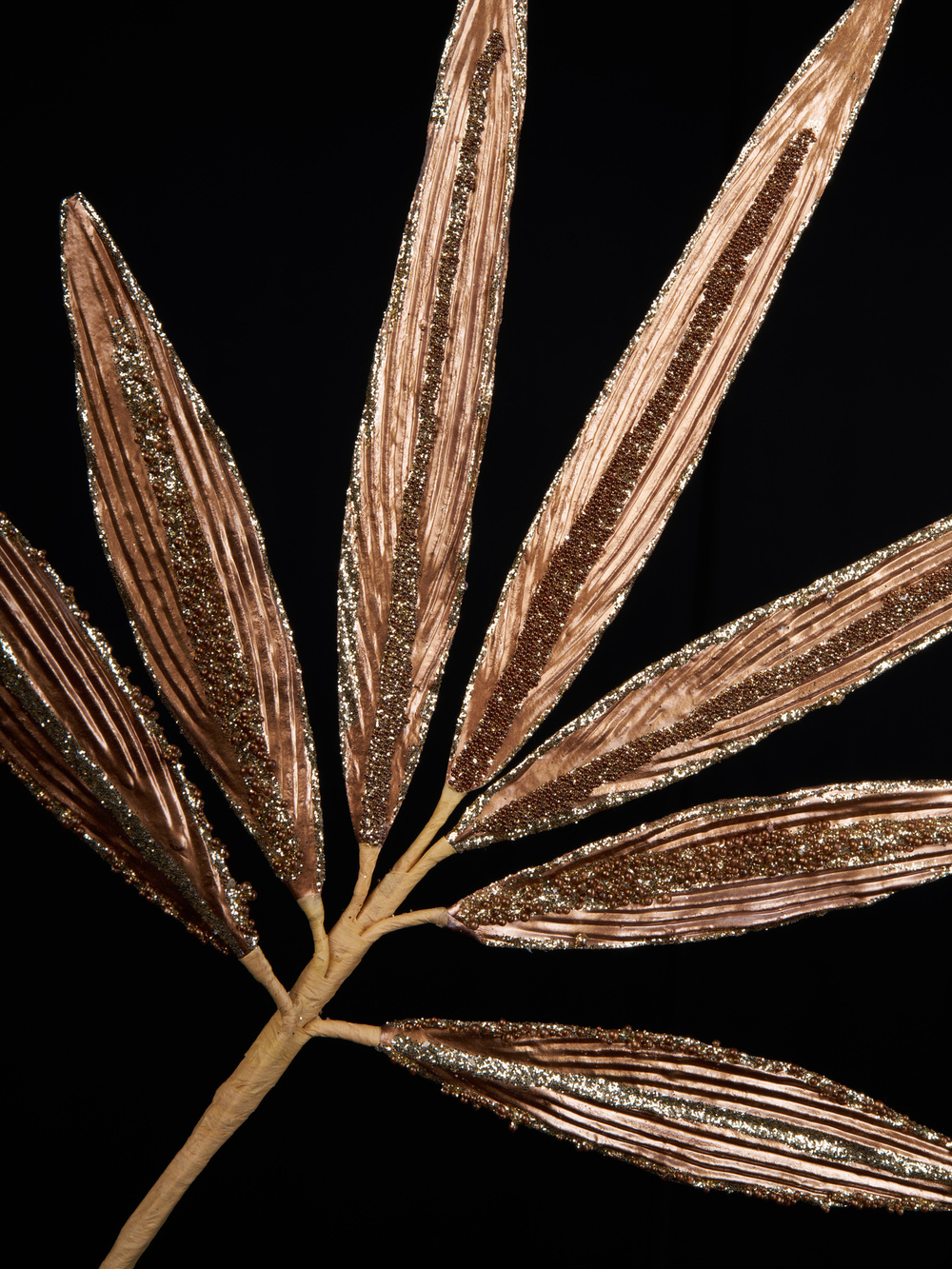 Веточка пальмы 58см ChristmasDeLuxe золото