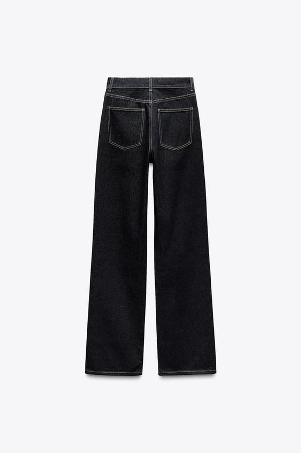 ZARA ДЖИНСЫ TRF WIDE LEG FULL LENGTH С ВЫСОКОЙ ПОСАДКОЙ, НАСЫЩЕННЫЙ СИНИЙ