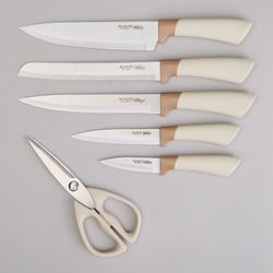 НАБОР НОЖЕЙ AGNESS НА ПЛАСТИКОВОЙ ПОДСТАВКЕ, 7 ПРЕДМЕТОВ