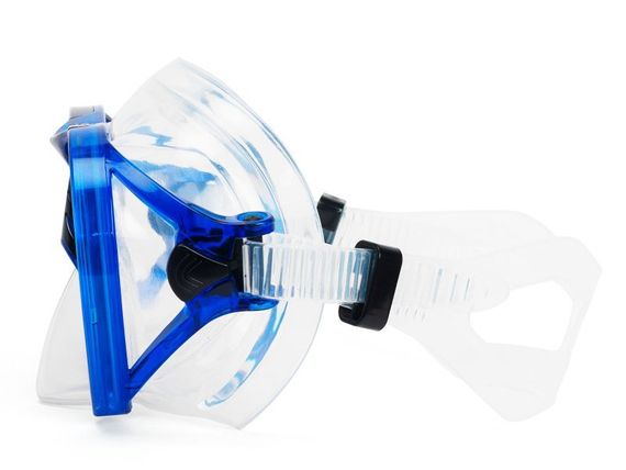 Набор маска+трубка Sargan Барракуда прозрачный/синий