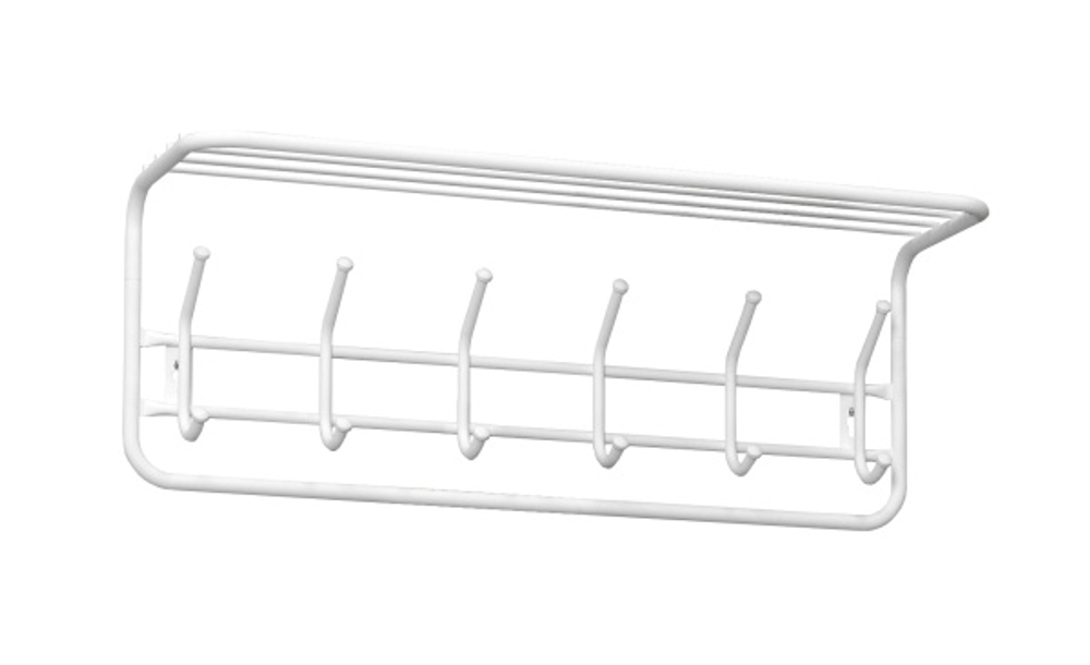 Вешалка с полкой 80 см арт.ВСП 7 Б (белый)