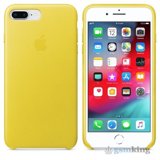 Leather Case iPhone 8/7 Plus Spring Yellow «Жёлтый бутон»