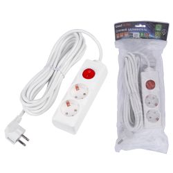 S-GCU2-5B WHITE Удлинитель серии Ultra. шнур 5м.. 2 гнезда. 16A. с-з. Белый. TM Uniel