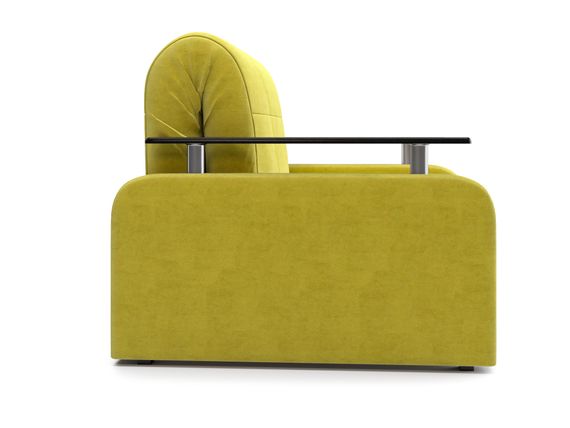 Кресло Денвер 0,8 - Velutto 28 оливковый/  коричневая накладка