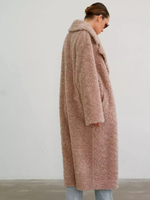 Шуба чебурашка длинная из овечьей шерсти, SilverFox (арт.S1072rm09bz)
