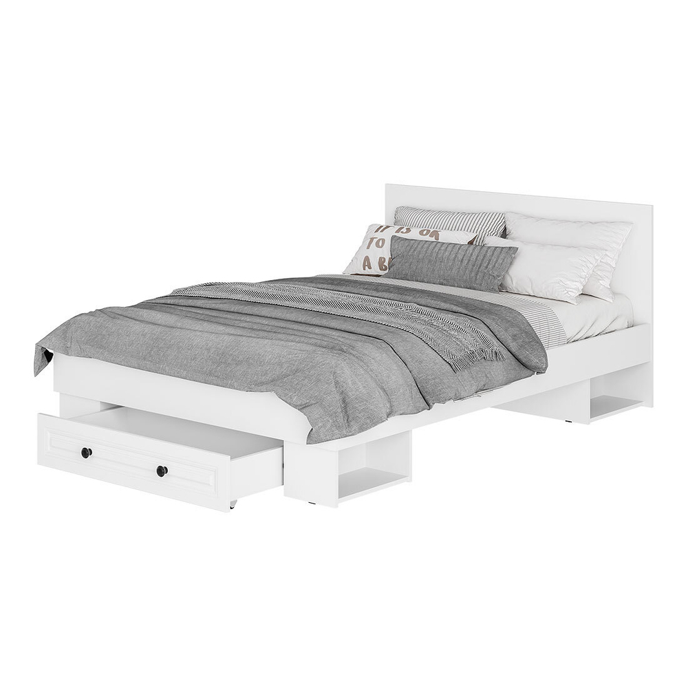 Кровать 1,4 Софт КР-11 Белый/Эмаль белая без основания