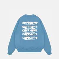  Толстовка мужская Carhartt WIP Ink Bleed Sweatshirt  артикул:I032866_vancouver_blue_white - купить в магазине Дайс
