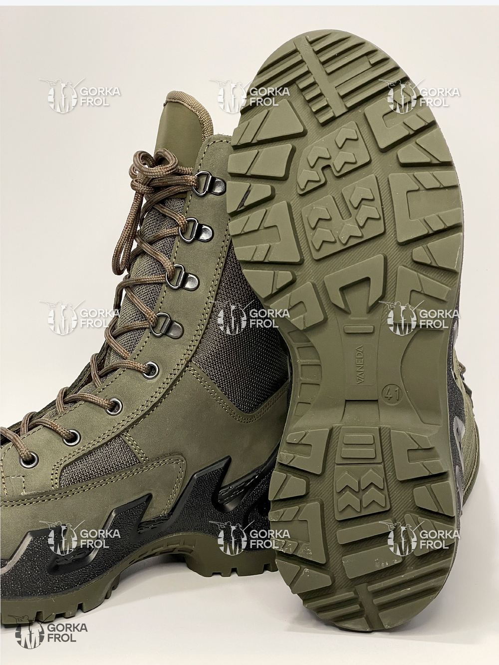 Ботинки тактические Vaneda V-Clutch 1348 On Duty хаки нубук летние