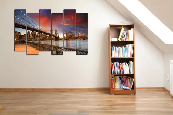 Модульная картина "Город в огнях"