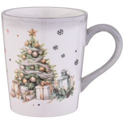 КРУЖКА AGNESS "С НОВЫМ ГОДОМ!" 12,2*8,8*10 СМ 320 МЛ (КОР=24ШТ.)