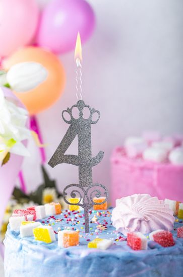 Свеча - топпер цифра "4"