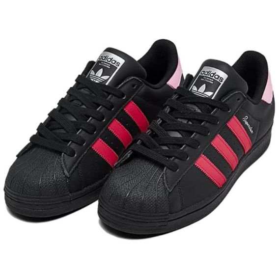 Adidas originals SUPERSTAR Мировая коллекция низких ботинок из Черной Кожи
