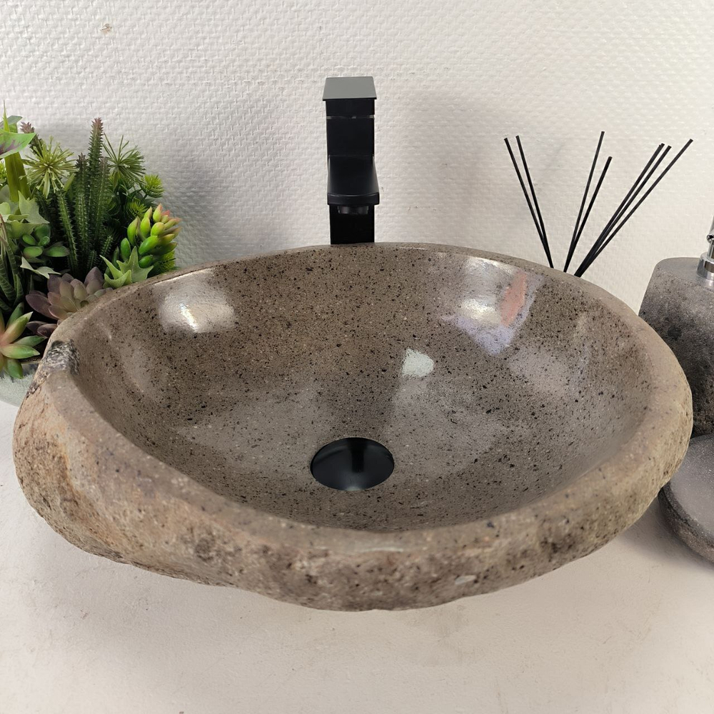 Раковина из речного камня RS-65101 46*40*15 0856