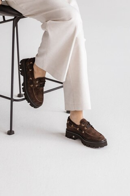 Полуботинки из натуральной замши 