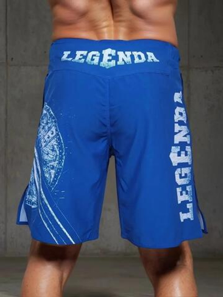 Шорты спортивные тренировочные LEGENDA Щит и Меч синий