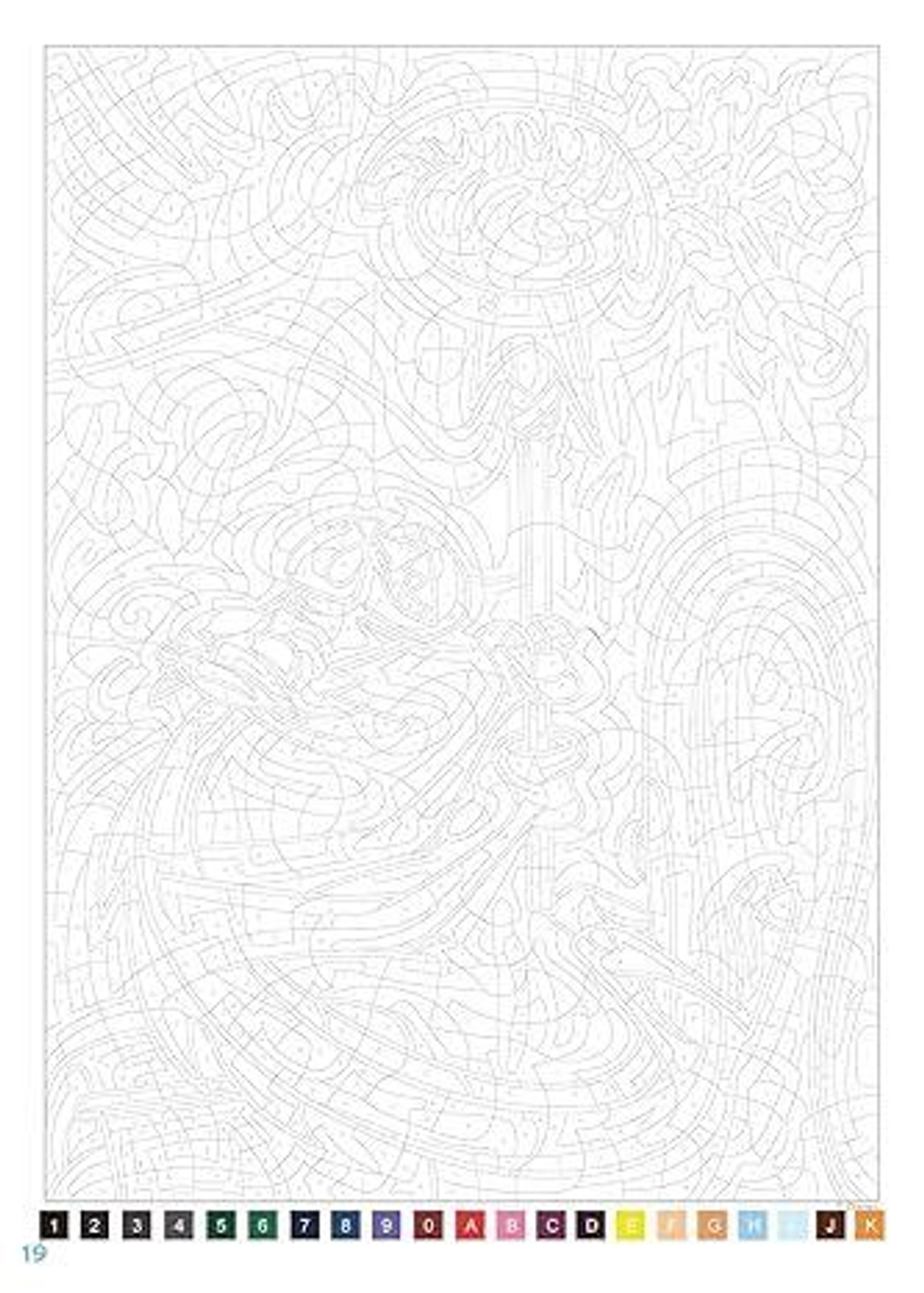 Раскраска по номерам Coloriages mysteres Disney - Зима, 128стр.
