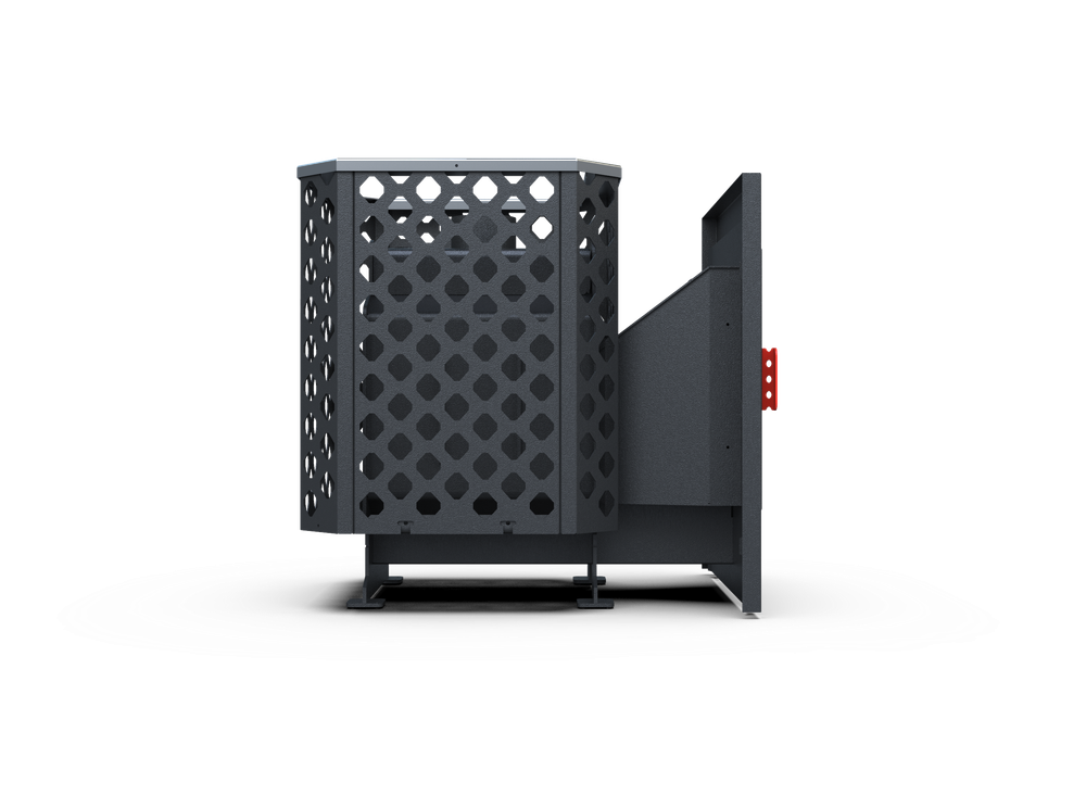 Банная печь Душа-15 Сетка Перфорация панорама