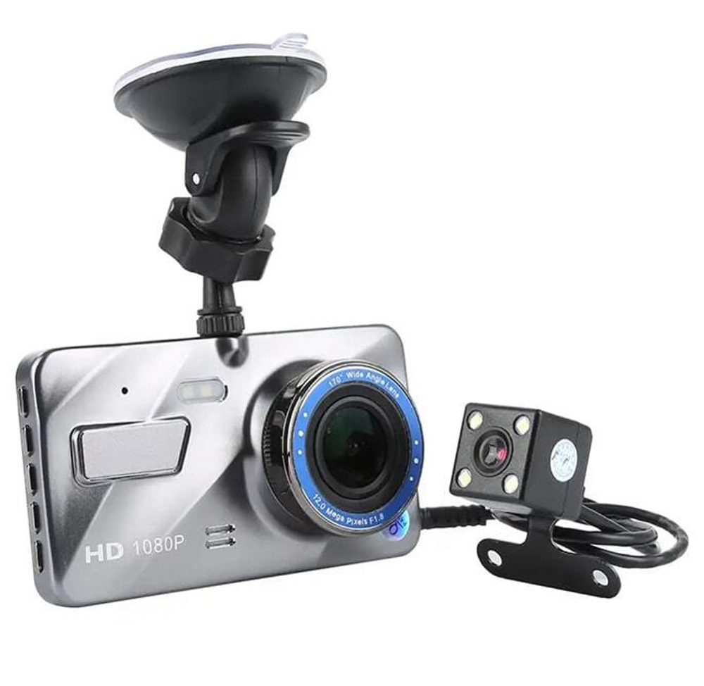Автомобильный видеорегистратор ENERGY POWER V2 HD + 2 камеры (черный)