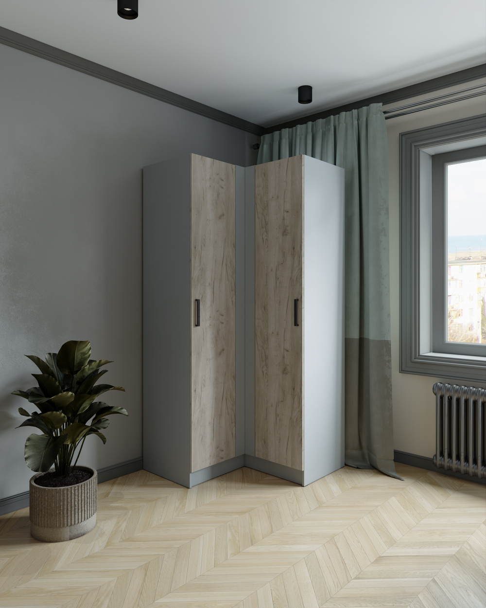 Шкаф угловой Ларс прямой (МБ3)