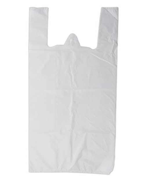 Пакет-майка усиленный, белый, 30+15х60 см, 17 мкм, в пачке 100 штук