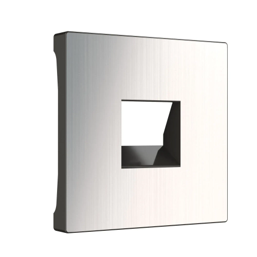 Накладка для RJ45 и RJ11 (никель рифленый глянцевый) WL02-RJ-CP