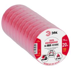 Изолента ЭРА ET1520RED ПВХ 15мм х 20м красная | Изолента