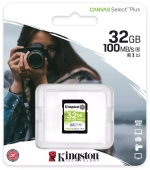 Карта памяти Kingston SDHC Canvas Select Plus Class 10 UHS-I U1 (100/10MB/s) 32GB