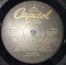 Винтажная виниловая пластинка LP Neil Diamond The Jazz Singer Певец Джаза (Songs From The Motion Picture) (UK 1980)