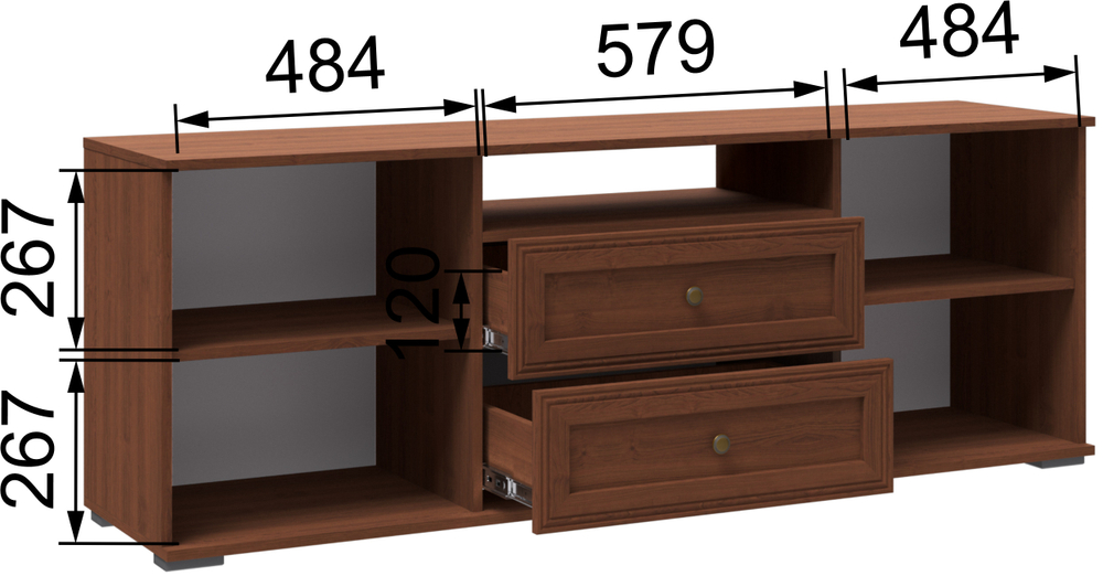 Тумба для ТВ-техники Ричард РТ-1 орех донской