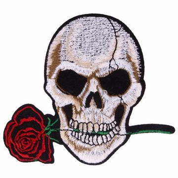 Нашивка Череп с розой