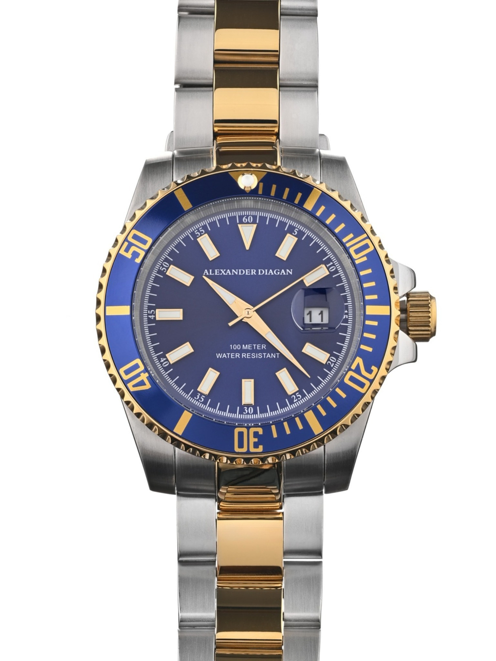 Часы кварцевые Neptune, blue gold