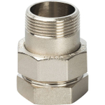 Соединение быстроразъемое (американка) STOUT - 1"1/2 (ВР/НР, латунь никелирован., уплотнение o-ring)