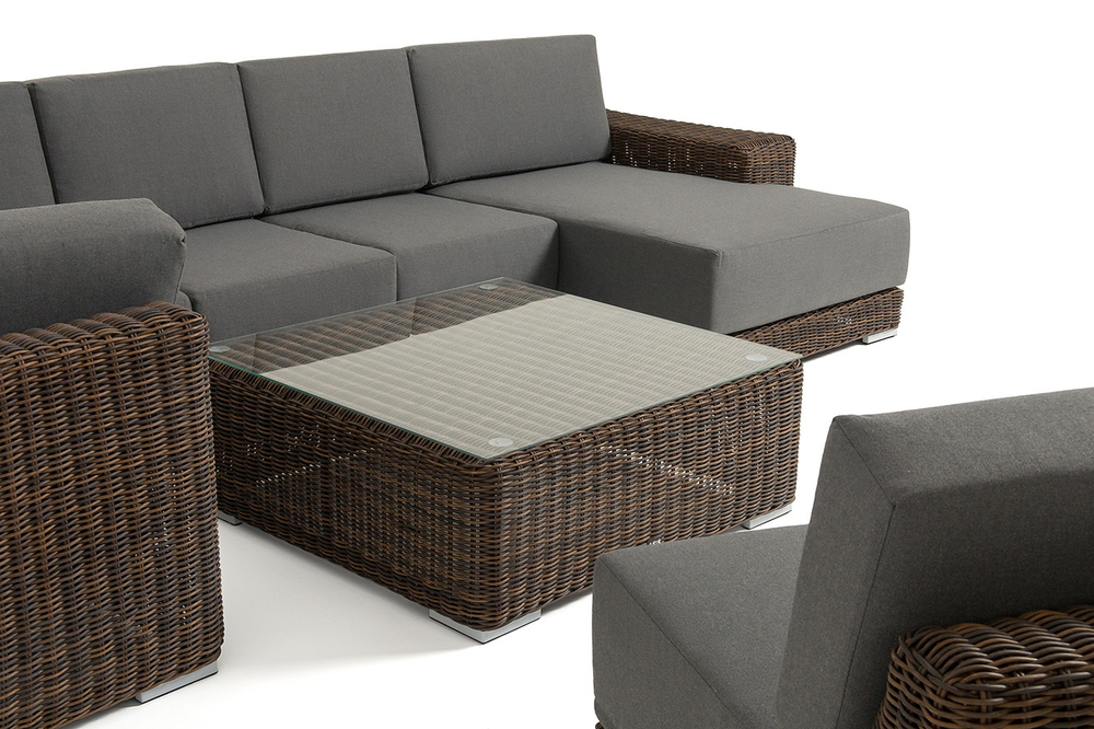 "Капри" трансформирующаяся лаунж-зона из искусственного ротанга, цвет коричневый