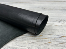 Черная натуральная кожа Жаброн цв. Черный / Jabron Mix Nero