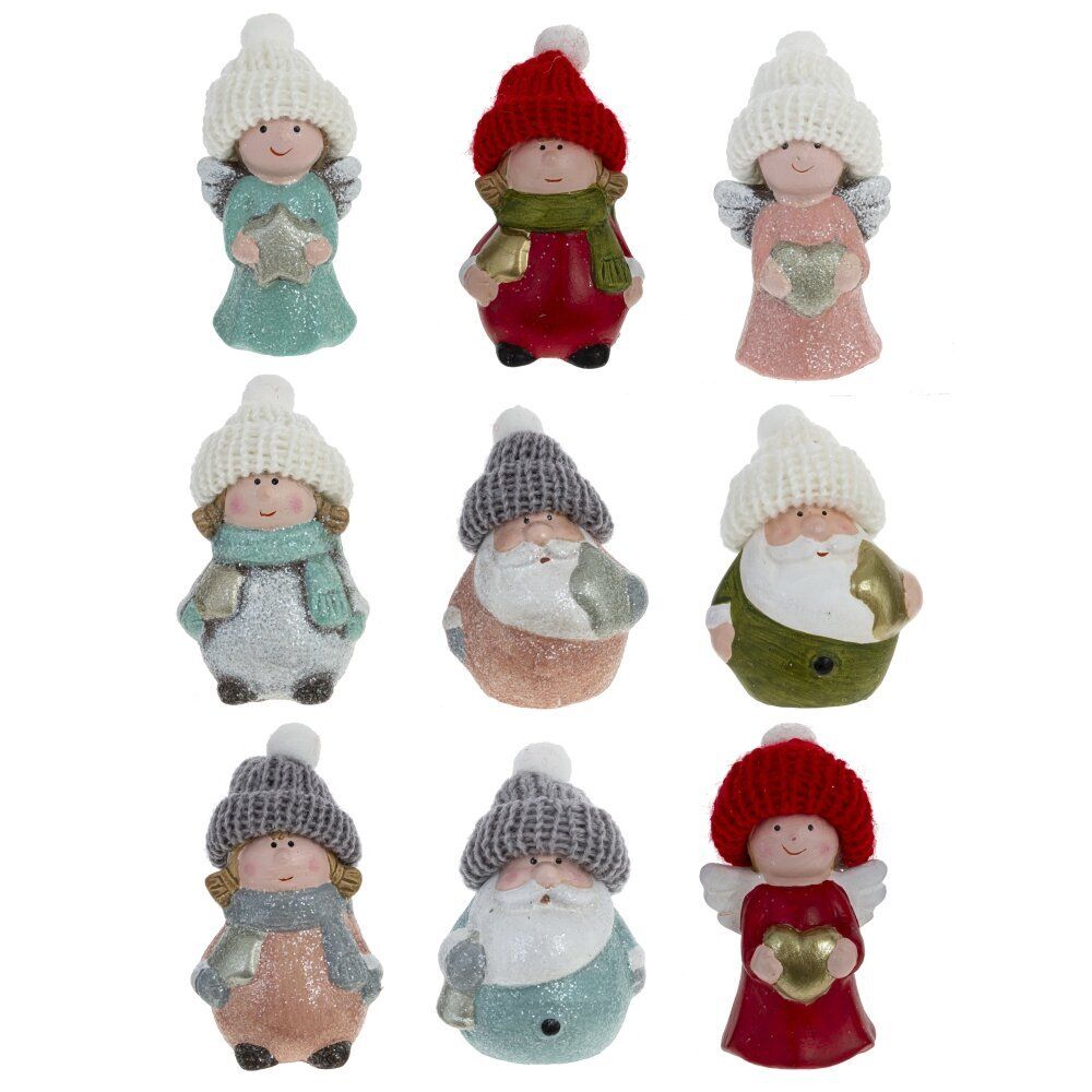 GAEM Фигурка декоративная "Дед Мороз/Ребенок/Ангел" (блок 24шт), L4,5 W3 H8 см, 9в.