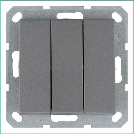 Выключатель 3-кл. 10А IP20 механизм алюм. Jasmart G3031S