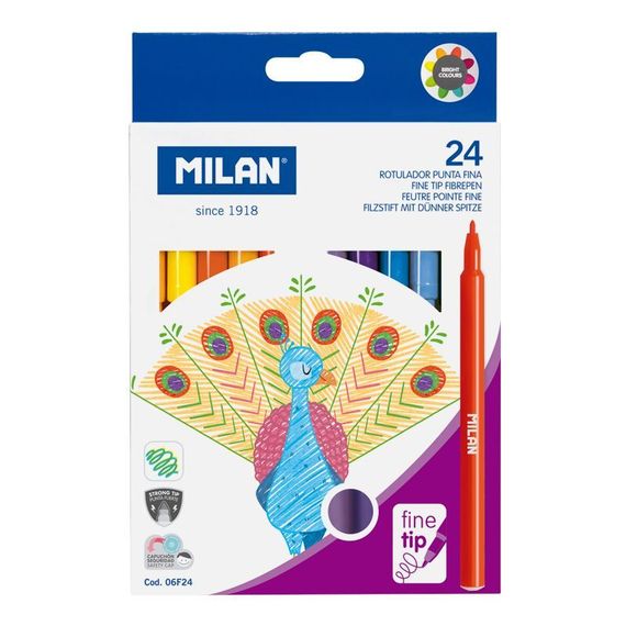 Flomaster \ Фломастер \Box 24 water-based mılan fıbrepens