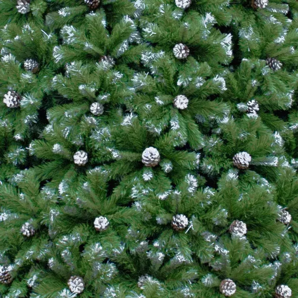 Елка Снежная королева заснеженная с шишками 4.5 м., интерьерная, ствольная, ПВХ. ЕлкиТорг (71450)