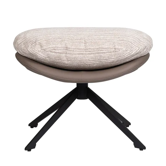 Оттоманка BLISS серый, экокожа, шенилл