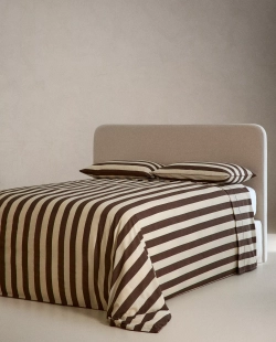 ZARA HOME ПОДОДЕЯЛЬНИК ИЗ ВАРЕНОГО ХЛОПКА, КОРИЧНЕВЫЙ