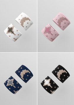 Схема кольца из бисера, узор PEYOTE, мозаичное плетение, четный счет, узор пейот из Miyuki Delica 11/0, файл PDF, RING_436