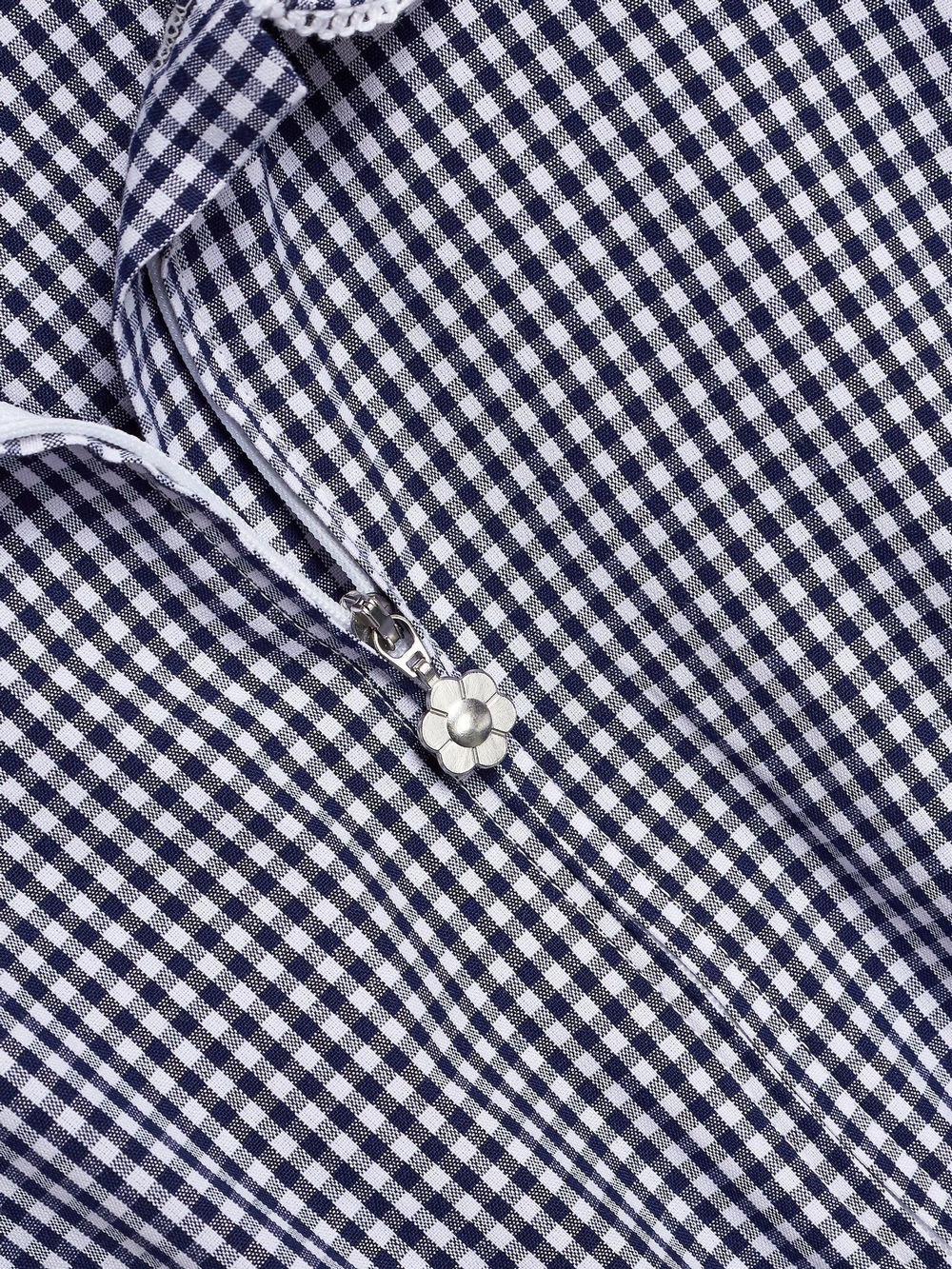 Комбинезон школьный на молнии для девочки Next 538-221, Темно-синий, Белый