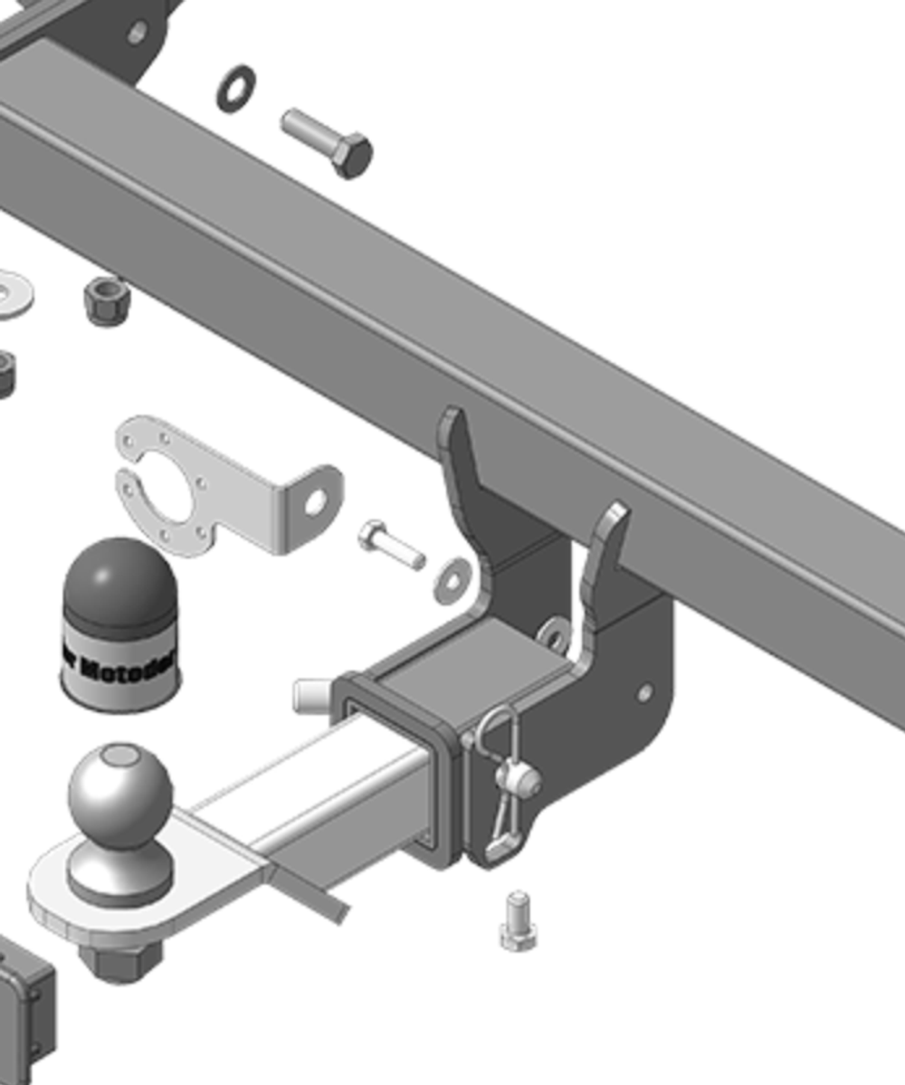 Фаркоп Motodor для Haval H7 2024- (шар Е)(паспорт и сертификат в комплекте, без электрики) 93126-E