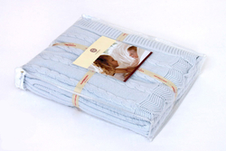 Элитный плед детский Imperio 93 голубой от Luxberry упаковка