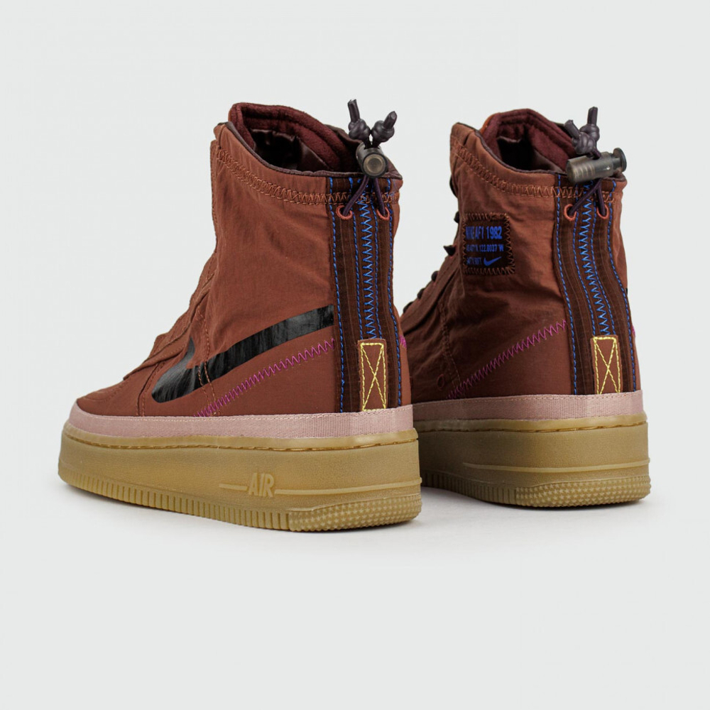 кроссовки Nike Air Force 1 Shell Brown / Gum