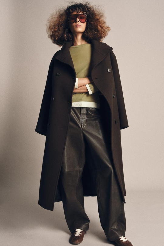 ZARA ДВОЙНАЯ ФУТБОЛКА ИЗ ХЛОПКА SUPIMA®, ХАКИ