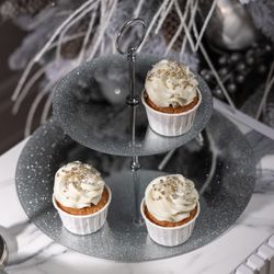 БЛЮДО СЕРВИРОВОЧНОЕ 2-Х ЯРУСНОЕ "SILVER MIRROR" 19/30 СМ