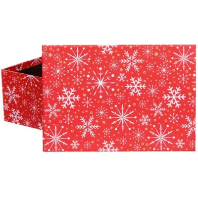 Коробка подарочная «Искристые снежинки» 23*16*9,5 см